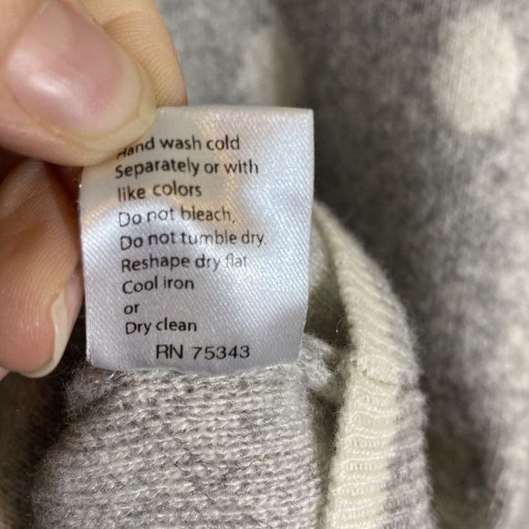 Bartolini Women’s Small Wool Cashmere‎ Blend Polka Dot Sweater Raglan Sleeve - Picture 6 of 6